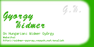 gyorgy widmer business card