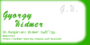 gyorgy widmer business card